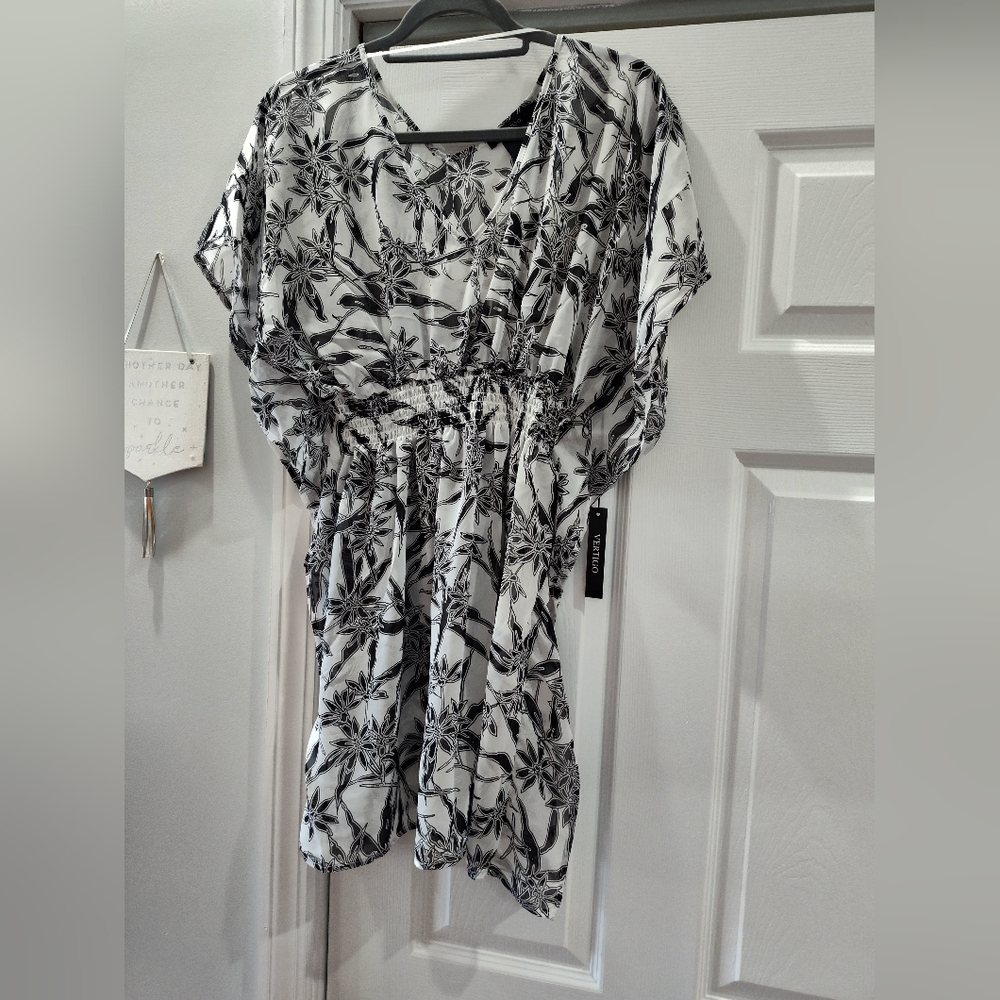 Black and White Floral Dress